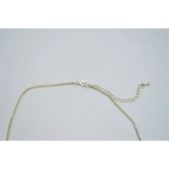 Silver Tone Metal Starfish Star Dangle Bib Choker - Picture 5 of 6